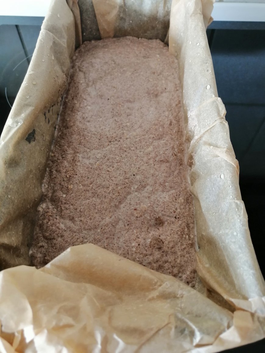 Line a bread-form with baking paper