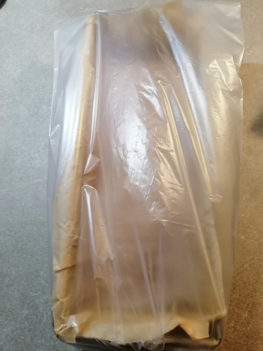 Put pan in plastic bag