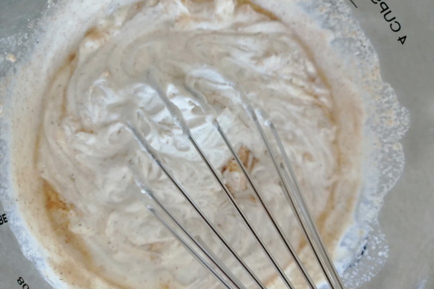 Blend ingredients with a whisk tool