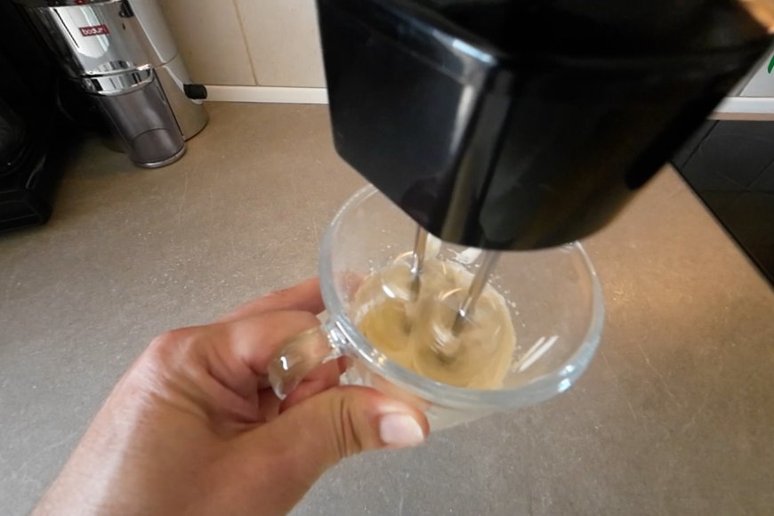 Whisk egg yolks and sugar