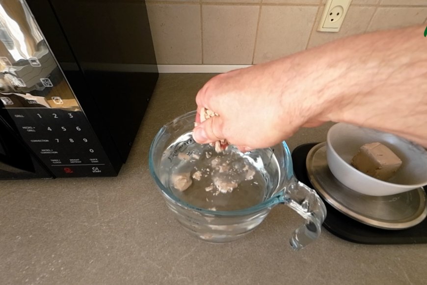 Add water and yeast