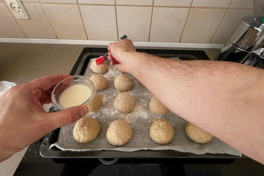 Brush the buns